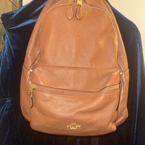 Coach Brown Leather Backpack